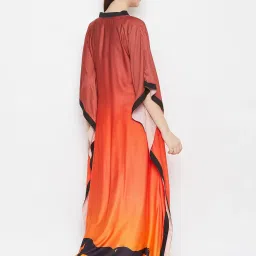 The Kaftan Company Coral Regular Fit Printed Kaftan Night Dress image 2