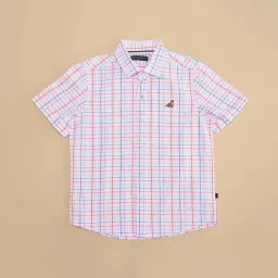 Pantaloons Junior White Cotton Chequered Shirt image 2