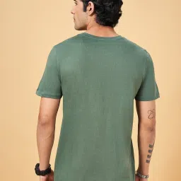 SF Jeans by Pantaloons Green Cotton Slim Fit Printed T-Shirt image 2