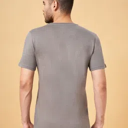 Urban Ranger by Pantaloons Mid Grey Cotton Slim Fit Printed T-Shirt image 2