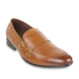 Metro Men's Windsor Tan Monk Shoes image 2