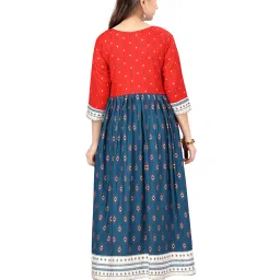 Aarika Kids Girls Red-Rama-White Party Wear Kurti Legging Set image 2