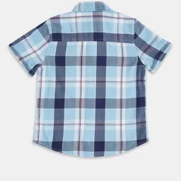 Pantaloons Junior Blue Cotton Chequered Shirt image 2