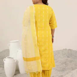 Extra Love By Libas Yellow Ethnic Motifs Suit Set image 2