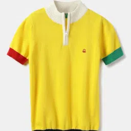 United Colors of Benetton Kids Yellow Cotton Regular Fit Top-picture-15