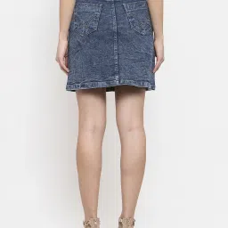 KASSUALLY Blue Above Knee Skirt image 2