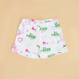 Pantaloons Junior White Cotton Printed Shorts image 2