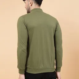 Rigo Green Regular Fit Printed High Neck Jacket image 2