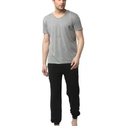 Vimal Jonney Grey & Black T-Shirt & Trackpants image 1