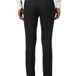 Van Heusen Grey Blended Slim Fit Checks Trousers image 2