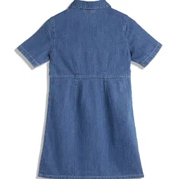 TOMMY HILFIGER Girls Blue Solid Dress image 2
