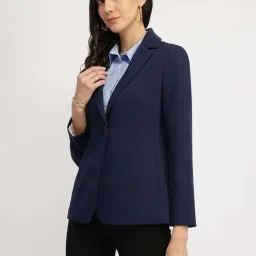 Fablestreet Navy Single Breasted Blazer image 3