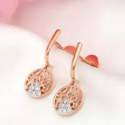Malabar Gold and Diamonds 18k Rose Gold Drop Earrings-picture-20