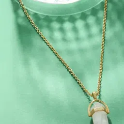 Accessorize London Women's Pink Celestial Stone Pendant Necklace-image-21