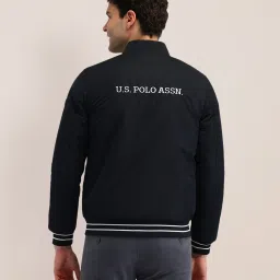 U.S. Polo Assn. Blue Polyester Regular Fit Logo Jacket image 2