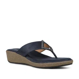 Inc.5 Women's Navy Thong Wedges image 2