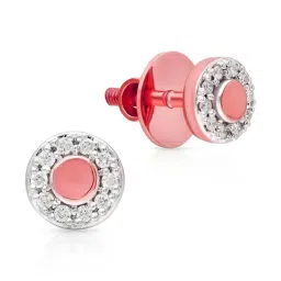 Malabar Gold and Diamonds 18k IGI Certified Diamond Rose Gold Stud Earrings for Women-picture-20
