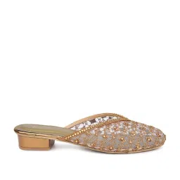 Inc.5 Women's Antique Gold Mule Shoes image 2