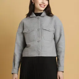 Forever 21 Grey Regular Fit Jacket image 2