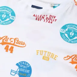 Allen Solly Boys White Cotton Printed T-Shirt image 3