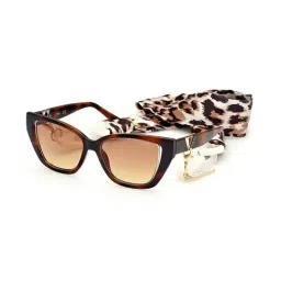 Guess Brown UV Protected Cat Eye Sunglasses for Women GUS78165453FSG-picture-25