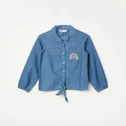 Fame Forever by Lifestyle Kids Blue Solid Full Sleeves Shirt-picture-40
