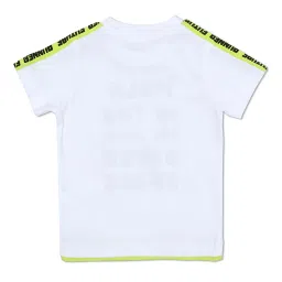 United Colors of Benetton Kids White Graphic Print T-Shirt image 2