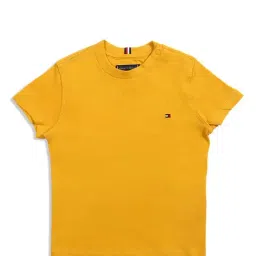 Tommy Hilfiger Kids Yellow Solid T-Shirt-image-18