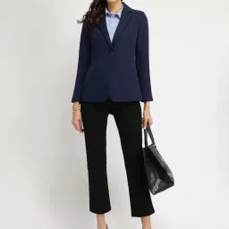 Fablestreet Navy Single Breasted Blazer image 5