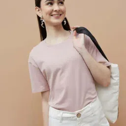 Fame Forever by Lifestyle Pink Plain T-Shirt-image-30