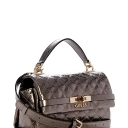 Guess Pewter IDRA Quilted Satchel image 3