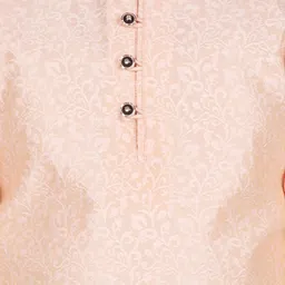 SG YUVRAJ Boys Pink & White Printed Kurta with Churidar image 3