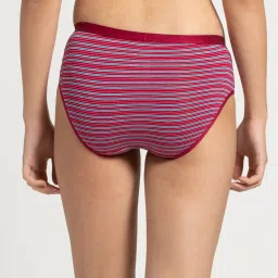 Jockey Beet Red Striped 3006 Hipster - Pack Of 3 image 2
