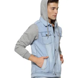 Campus Sutra Blue Solid Jacket image 3