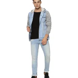 Campus Sutra Blue Solid Jacket image 4