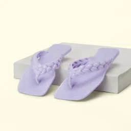 Forever Glam by Pantaloons Women's Lilac Thong Sandals-picture-17