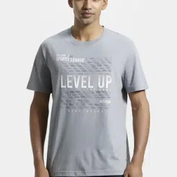 Jockey 2718 Grey Super Combed Cotton Rich Half Sleeves T-Shirt (Prints May Vary)-image-27