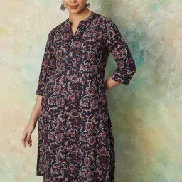 Melange by Lifestyle Blue Printed Kurta-image-94