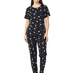 Smarty Pants Navy Printed T-Shirt With Pyjamas-image-88