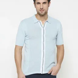 Being Human Blue Regular Fit Self Pattern Polo T-Shirt-picture-30