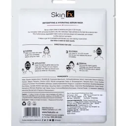 Skin Fx Detoxifying, Hydrating, Brightening and Moisturising Facial Serum Mask - Pack of 2 image 3