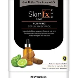 Skin Fx Purifying Men Serum Mask Combo - Pack of 6 image 1