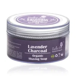 Rustic Art Lavender Charcoal Shaving Soap - 50 gm image 1