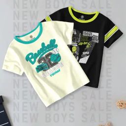 Codez Kids Green & Black Printed T-Shirt (Pack Of 2)-picture-9