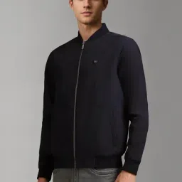 Louis Philippe Navy Regular Fit Bomber Jacket image 3