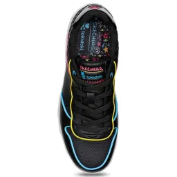 Skechers Women's UPBEATS - RHYTHM Black Multi Lifestyle Lace Up Shoe image 4