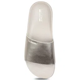 Skechers Women's HYPER SLIDE - SHINE ON Gold Casual Slippers image 4
