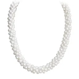 Sri Jagdamba Pearls Golden Necklace & Earring Set image 2