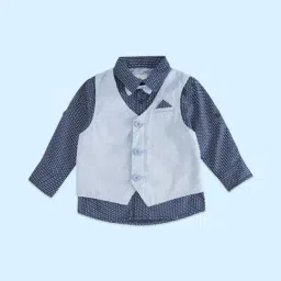 Pantaloons Baby Blue Cotton Printed Full Sleeves Shirt-picture-12