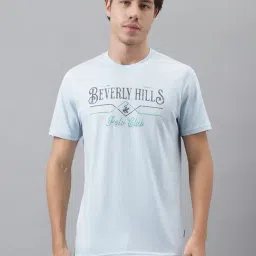 Beverly Hills Polo Club Light Blue Regular Fit Printed Cotton Crew T-Shirt-picture-30